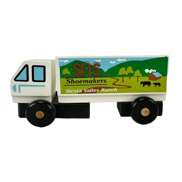 Montgomery Schoolhouse Miniature Wood Truck Advertising SAS Shoemakers USA - Picture 1 of 7